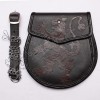 Rampart lion Leather sporrans with real leather Belt and chain