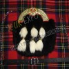 Gold Cantle Black rabbit furr with Six Tessels red backing on Gold Masonic Badge