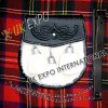 Celtic Embossed on Flap with White Fur and three thesels