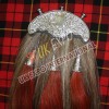 Brown , Dark Gray Orignal Horse Hair sporran with Red and Brown tessels with Nice Cantle