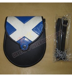 Scottish Flag sporran with New Style