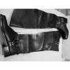 Civil War Black Real Leather Long Shoes