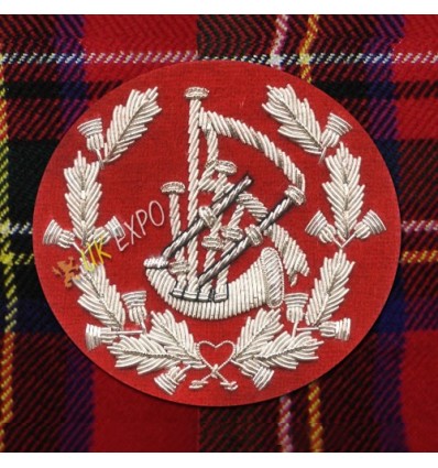 Pipe Major Insignia Black with Silver