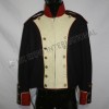 French Habit 1808 Black Coat with white front and red piping