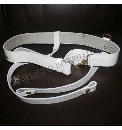 70s Bayonet Sling White cross belt