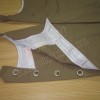 Dark Brown wool Long Gaiters with Plain Siver Buttons