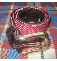 Fashion Web Belt for Casual Pants dressing Magenta and Black color