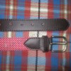 Fashion Web Belt for Casual Pants dressing Magenta and Black color