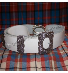 Drummer Belt with White Leather