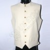 Civil War Vest Coat Cream Wool with Brass Button