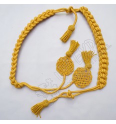 Shako cord white wool with square Russian braid