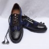 Mekenzie Modern Tartan PVC shine in Black Color With ruber sole