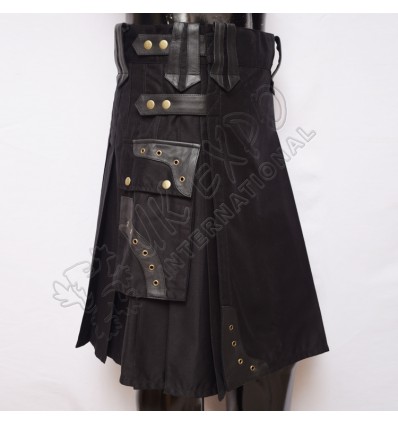 New Style Black Hybrid Two-Tone Utility Kilts