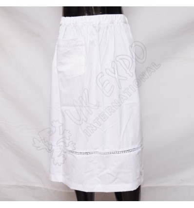 Ladies Apron with lace and pocket