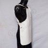 White Split Leather Apron for Pipe Band with adjustable buckles