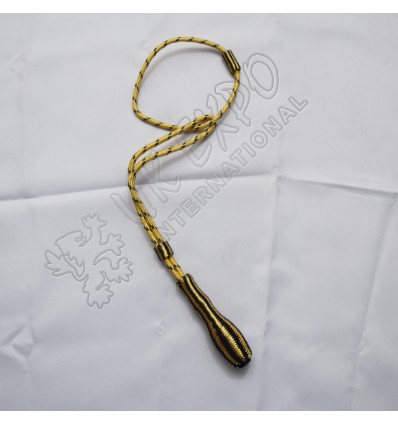 Gold and Maroon Braided Sword Knot